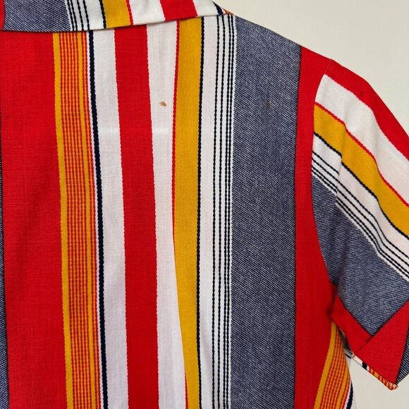 Vintage 1970s Striped Collared Blouse - Picture 5 of 5